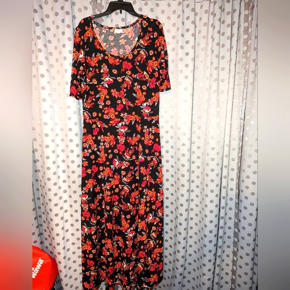 LuLaRoe Floral Maxi EUC 2x/3x - Picture 2 of 10